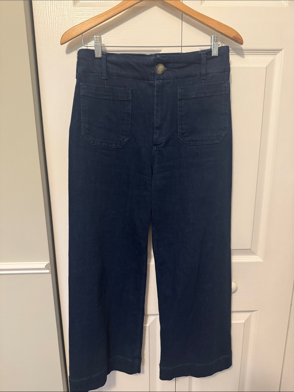 Maeve Colette Anthropologie Wide-Leg Women's Jeans - Dark Wash